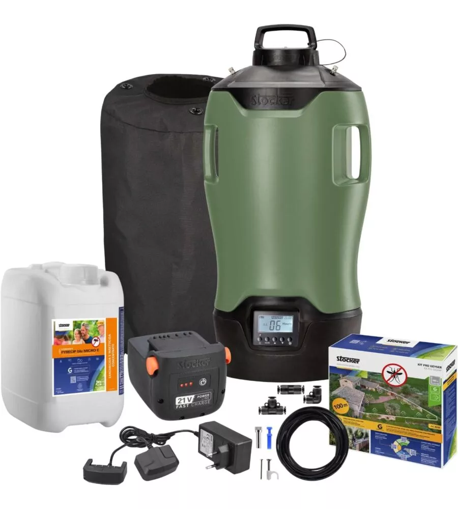 Kit antizanzare completo Stocker nebulizzatore geyser "E-25 MI"